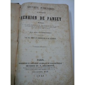 OEUVRES  JUDICIAIRES      DU PRESIDENT  HENRION  DE  PANSEY 